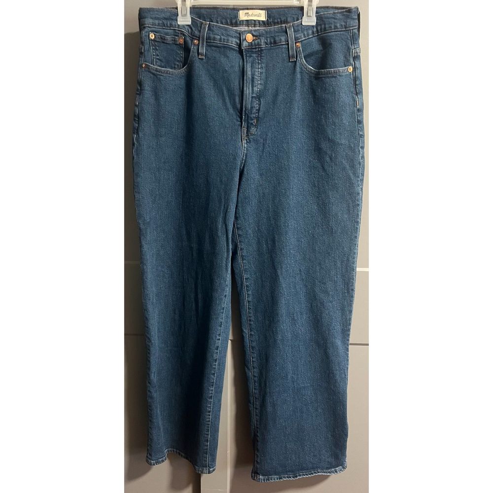 Madewell Womens The Perfect Vintage Wide Leg Denim Jeans Blue Size 33